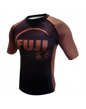 Рашгард Fuji Sports IBJJF Ranked Rash Guard Brown Short Sleeve