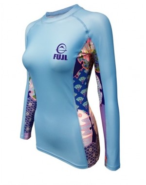 женский рашгард Fuji Sports Women's Kimono Rash Guard Blue