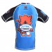рашгард для детей  FUJI Sports Toshi the Tiger Rash Guard, Kids, Blue/Black, 4425