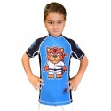 детский рашгард  FUJI Sports Toshi the Tiger Rash Guard, Kids, Blue/Black, 4425